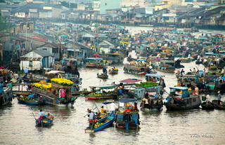Beo Poles in Vietnam's Floating market